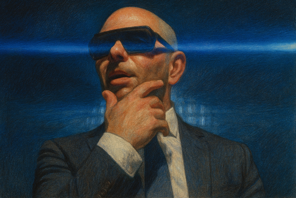 嘻哈歌手 Pitbull 穿西裝配墨鏡的舞台形象