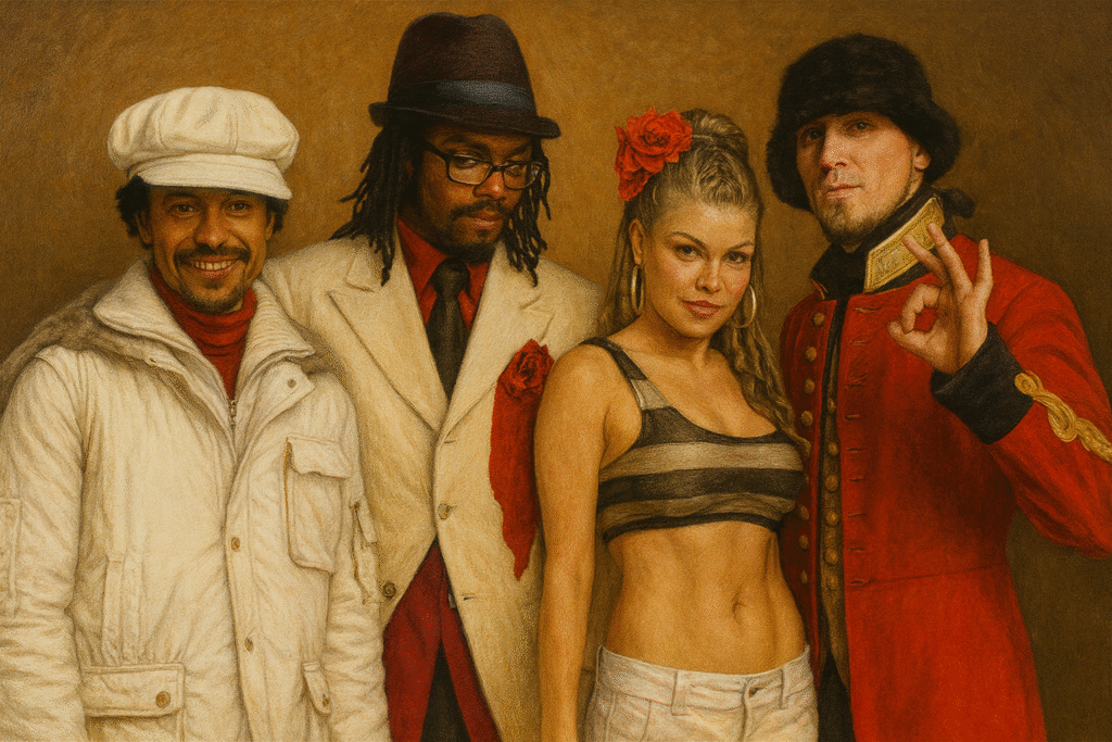 Black Eyed Peas 嘻哈樂團成員合照｜美國嘻哈與流行音樂跨界代表