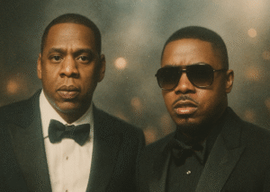 嘻哈傳奇 Jay-Z 與 Nas 正裝合影｜東岸饒舌代表人物